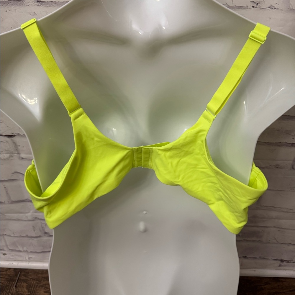 Skims 46DDD Bra Seamless T Shirt Underwire Neon Green Highlighter Rare - Picture 3 of 9